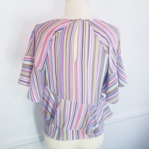 Cinq a Sept | Multicolor stripe‎ Blouse, size M - Picture 8 of 9